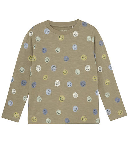 Minymo Blouse - Timber Wolf w. Smiley