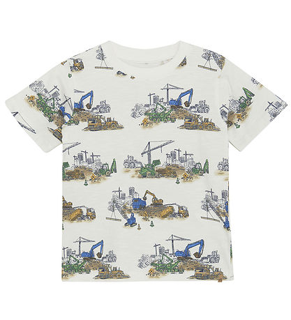 T-Shirt Minymo - Marshmallow White av. Imprimé T-Shirt Minymo - Marshmallow White av. Imprimé
