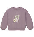 Minymo Sweatshirt - Elderberry w. Print Minymo Sweatshirt - Elderberry w. Print