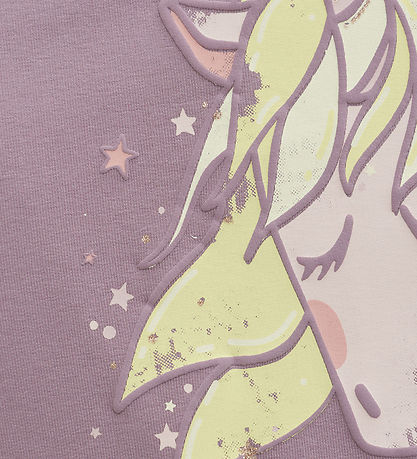 Minymo Sweatshirt - Elderberry w. Print