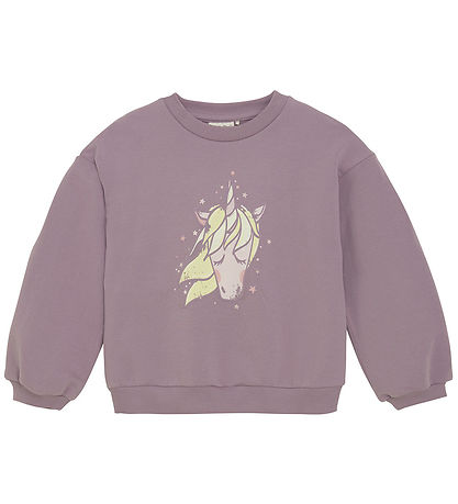 Minymo Sweatshirt - Elderberry w. Print Minymo Sweatshirt - Elderberry w. Print