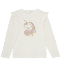 Blouse Minymo - Marshmallow White av. Imprimé Blouse Minymo - Marshmallow White av. Imprimé