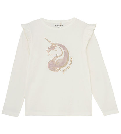 Minymo Blouse - Marshmallow White w. Print