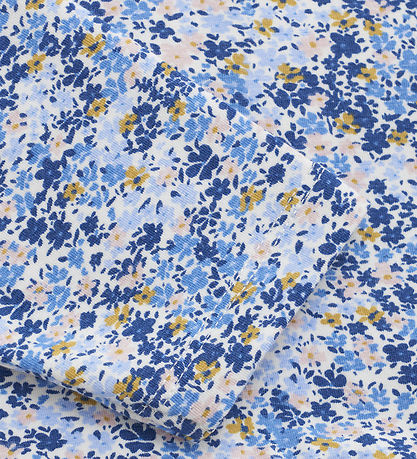 Minymo Dress - True Blue w. Floral print