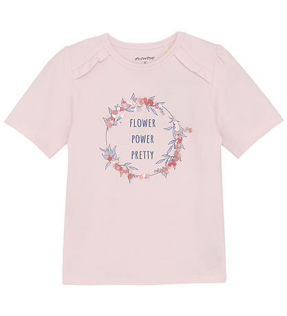 Minymo T-shirt - Pink Dogwood w. Print