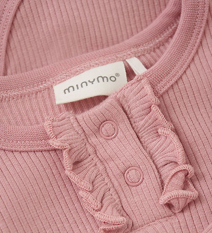 Minymo Bodysuit - L/æ - Rib - Rosette