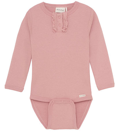 Minymo Bodysuit - L/æ - Rib - Rosette