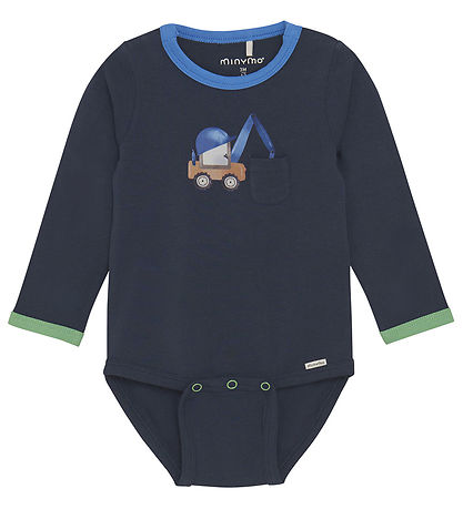 Minymo Bodysuit L/æ - Blue Nights w. Print Minymo Bodysuit L/æ - Blue Nights w. Print
