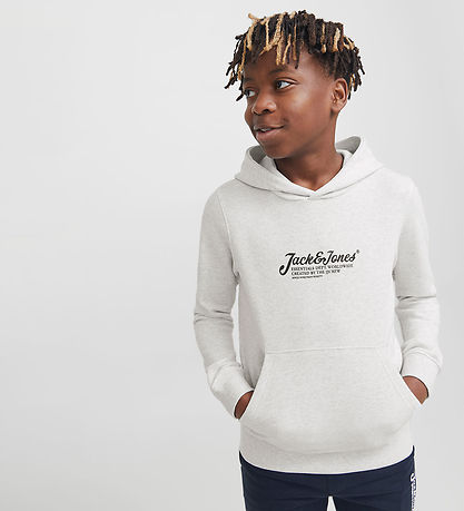 Jack & Jones Kapuzenpullover - JjBeau - Weiß Meliert