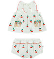 Stella McCartney Kids Summer set - Top/Bloomers - Ivory w. Cherr Stella McCartney Kids Summer set - Top/Bloomers - Ivory w. Cherr