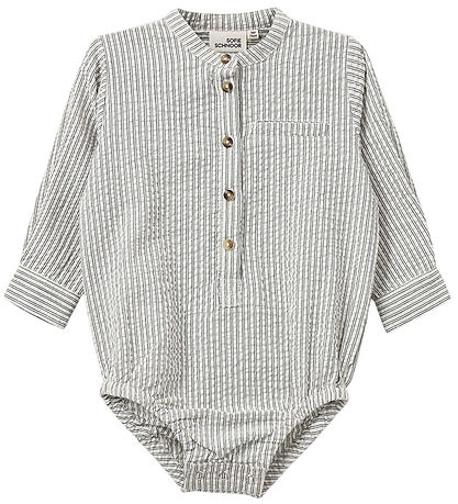 Sofie Schnoor Shirt Bodysuit L/æ - White Black Striped