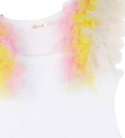 Billieblush Dress - Rib - White w. Tulle