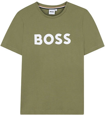BOSS T-shirt - Dark Green w. White