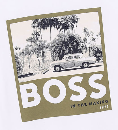 BOSS 티셔츠 - 흰색 포함 짙은 녹색