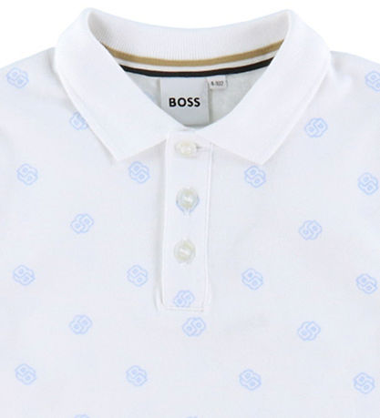 BOSS Polo - Hvítt/blátt BOSS Polo - Hvítt/blátt