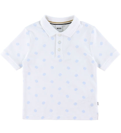 BOSS Polo - Hvítt/blátt BOSS Polo - Hvítt/blátt