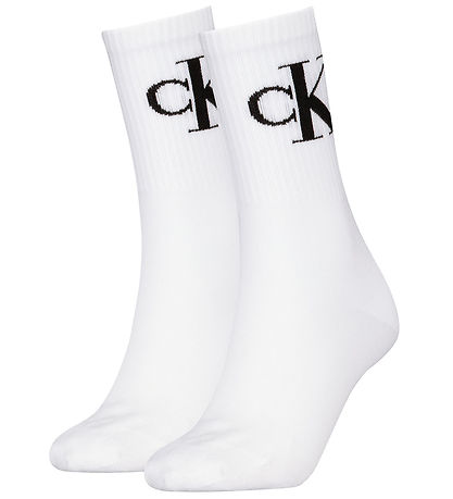 Calvin Klein Socks - 2-Pack - White M/Logo Calvin Klein Socks - 2-Pack - White M/Logo