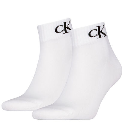 Calvin Klein Socks - 2-Pack - White M/Logo Calvin Klein Socks - 2-Pack - White M/Logo