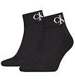 Calvin Klein Ankle Socks - 2-Pack - Black w. Logo