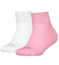 Puma Socken - Kids Quarter - 2er-Pack - Weiß/Rosa m. Herz-Logo Puma Socken - Kids Quarter - 2er-Pack - Weiß/Rosa m. Herz-Logo