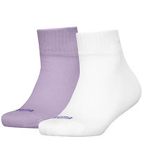 Puma Sneaker-Socken - 2er-Pack - Kids Viertel - Lila/Weiß m. Her Puma Sneaker-Socken - 2er-Pack - Kids Viertel - Lila/Weiß m. Her