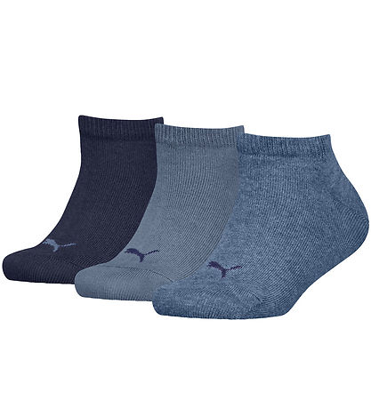 Puma Ankelstrumpor - 3-pack - Kids Sneakers - Denim Blue Puma Ankelstrumpor - 3-pack - Kids Sneakers - Denim Blue