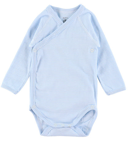 Petit Bateau Wrap Bodysuits l/s - 3-Pack - White/Blue