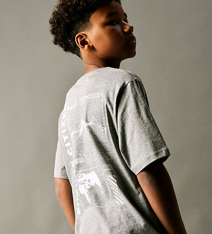 T-Shirt Name It - NkmOvan - Grey Melange av. Imprimé T-Shirt Name It - NkmOvan - Grey Melange av. Imprimé