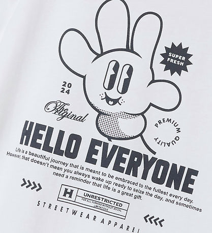 T-Shirt Name It - NkmOvan - Bright White av. Imprimé T-Shirt Name It - NkmOvan - Bright White av. Imprimé