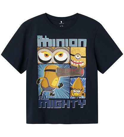 Name It T-shirt - Minions - NkmOby - Dark Sapphire w. Print