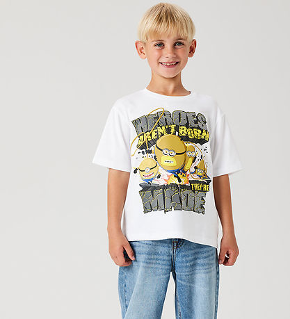 Name It T-shirt - Minions - NkmOby - Bright White w. Print Name It T-shirt - Minions - NkmOby - Bright White w. Print