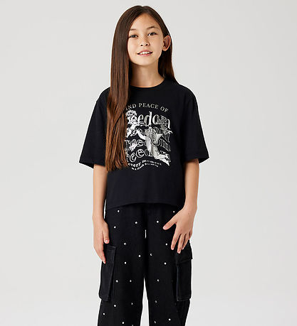 Name It T-shirt - NkfRusa - Black w. Print