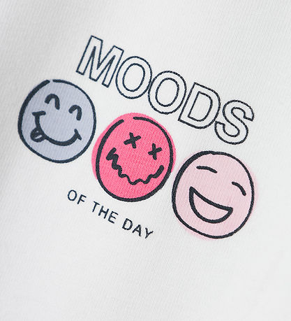 Name It Tröja - Moods - NkfVix - Bright White m. Tryck