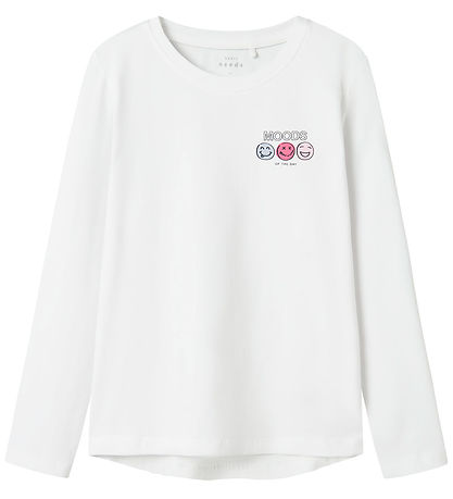 Name It Tröja - Moods - NkfVix - Bright White m. Tryck