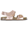 Pom Pom Sandals - Velcro - Metal Rose Pom Pom Sandals - Velcro - Metal Rose