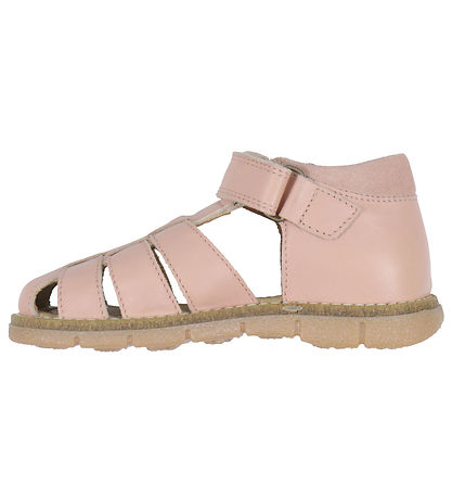 Pom Pom Sandals - Velcro - Old Rose
