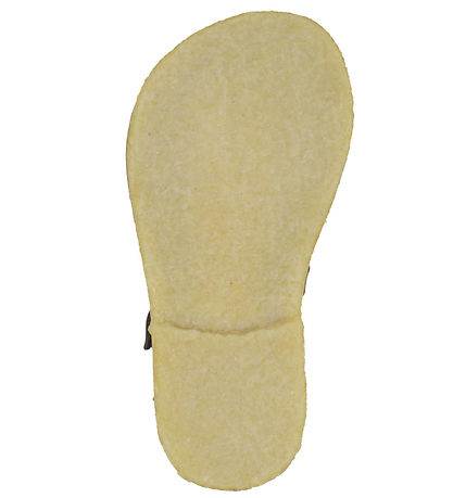 Pom Pom Sandals - Classic+ Rub Sole Closed Two Velcro - Brown