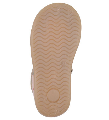 Pom Pom Sandals - Starters Scallop Velcro - Old Rose Dot Pom Pom Sandals - Starters Scallop Velcro - Old Rose Dot