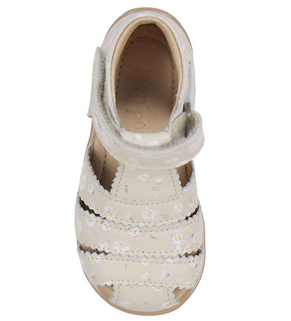 Pom Pom Sandals - Starters Scallop Velcro - Bellis