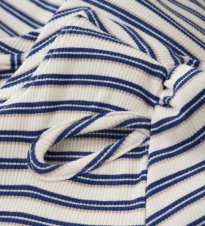 Indverskt Blue Jeans Blússa - Rib - Teikning M. Rendur