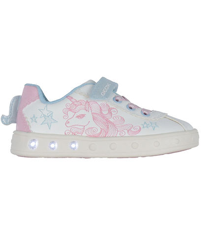 Geox Light-Up Shoes - J Skylin - White/Pink Geox Light-Up Shoes - J Skylin - White/Pink