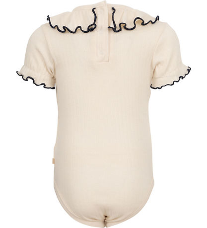 Minimalisma Bodysuit k/æ - Rib - Nynne - Nature/Dark Blue