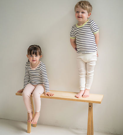 Minimalisma Blouse - Rib - Silk/Cotton - Bardot - Hibiscus Strip