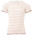 Minimalisma T-Shirt - Rib - Zijde/Katoen - Bloem - Sweet Stripe