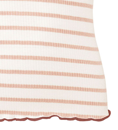 Minimalisma T-skjorte - Rib - Silke/Bomull - Blomst - Sweet Stri