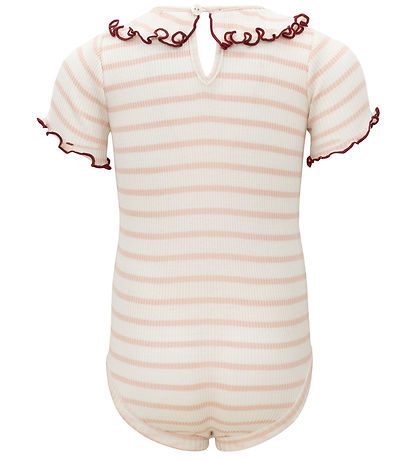 Minimalisma Bodysuit k/æ - Rib - Silk/Cotton - Sweet Stripes
