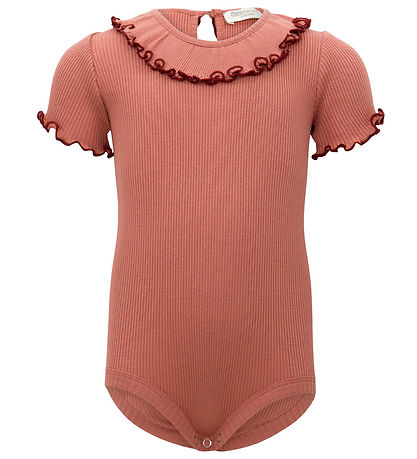 Minimalisma Bodysuit k/æ - Rib - Silk/Cotton - Antique Red Minimalisma Bodysuit k/æ - Rib - Silk/Cotton - Antique Red