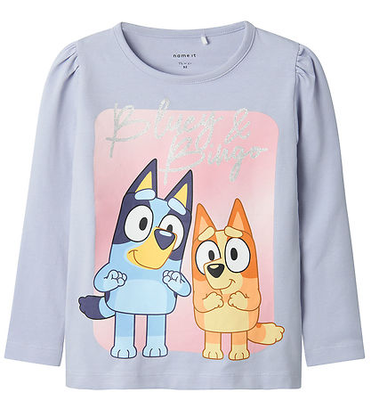 Name It Blouse - NmfOddny - Icelandic Blue w. Print