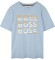 BOSS T-shirt - Persian Blue w. Print BOSS T-shirt - Persian Blue w. Print