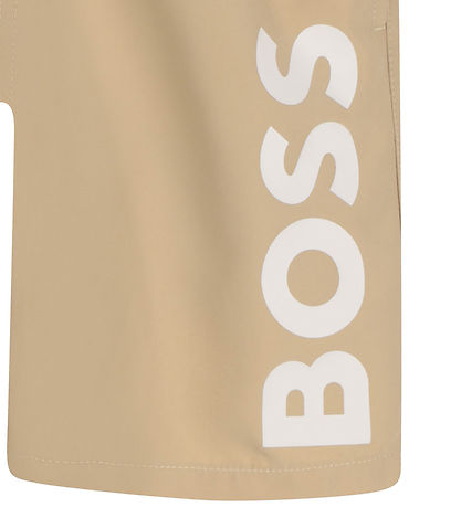 BOSS Swim Shorts - Stone w. White